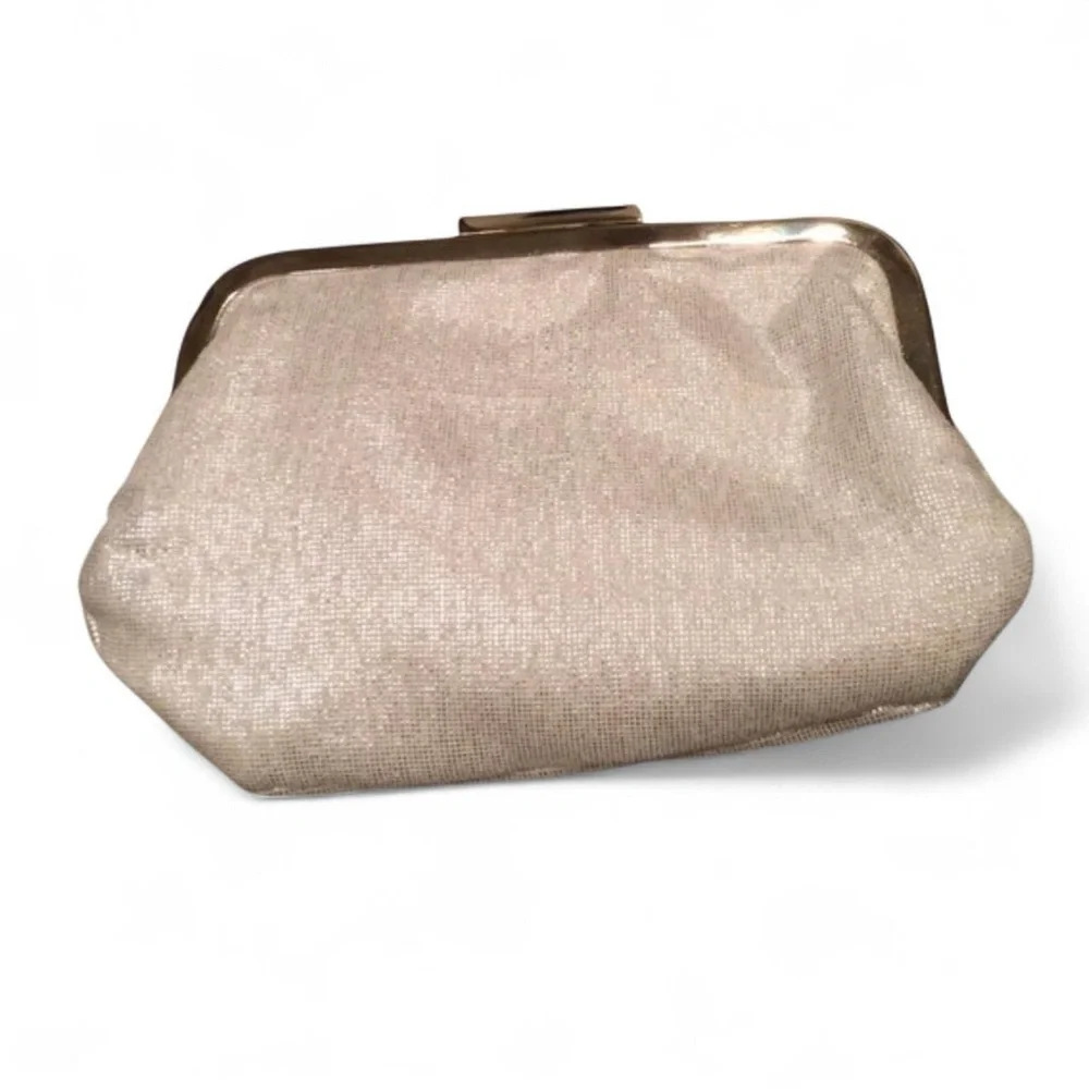 BVLGARI Parfums VTG 2000s White Silver Mini Clutch Bag [Authentic] — One Sizs